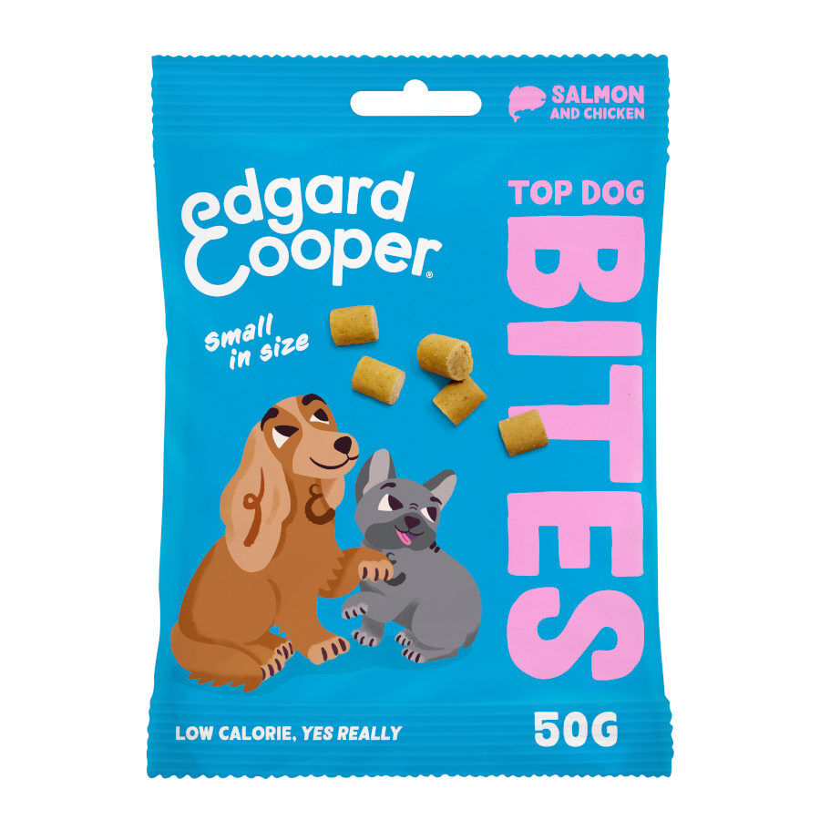 50 g Edgard y Cooper Snacks Mini de Salm&atilde;o e Frango para c&atilde;es , , large Imagem n&uacute;mero 1